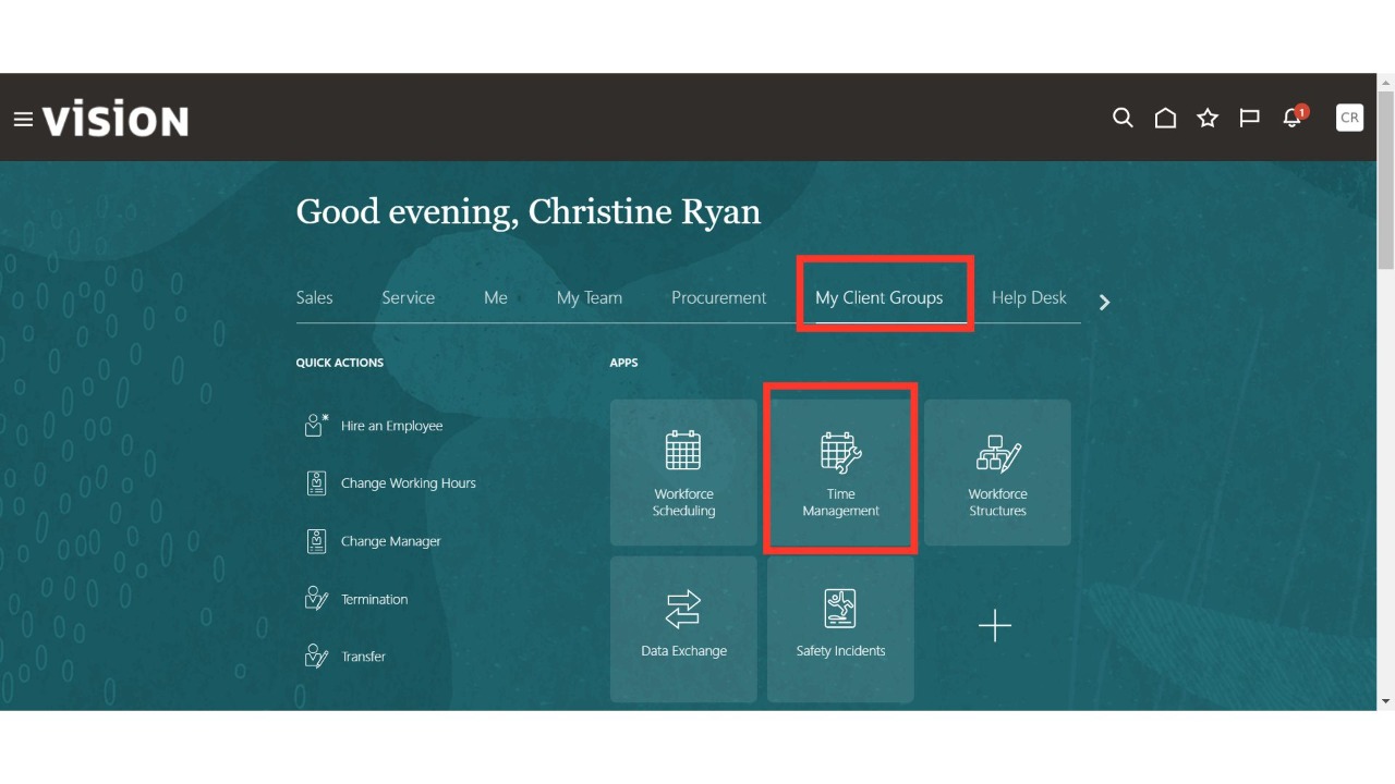 Click 'Time Management'