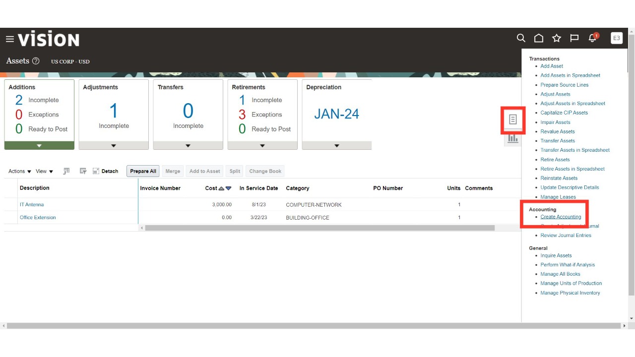 Click 'Create Accounting'
