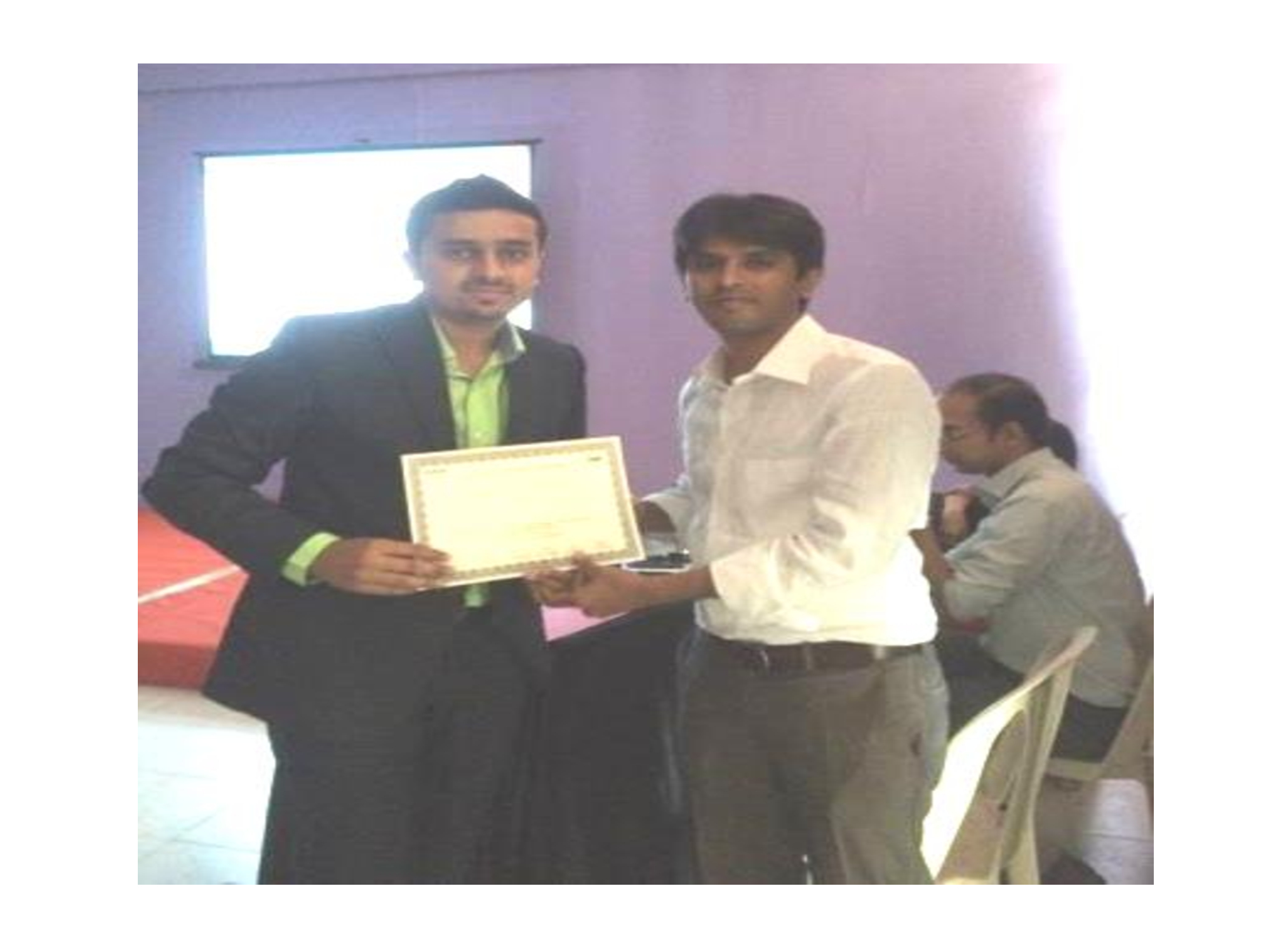 Meet shah final year secured first prize at paper presentation at IDC Bangalore , 2014